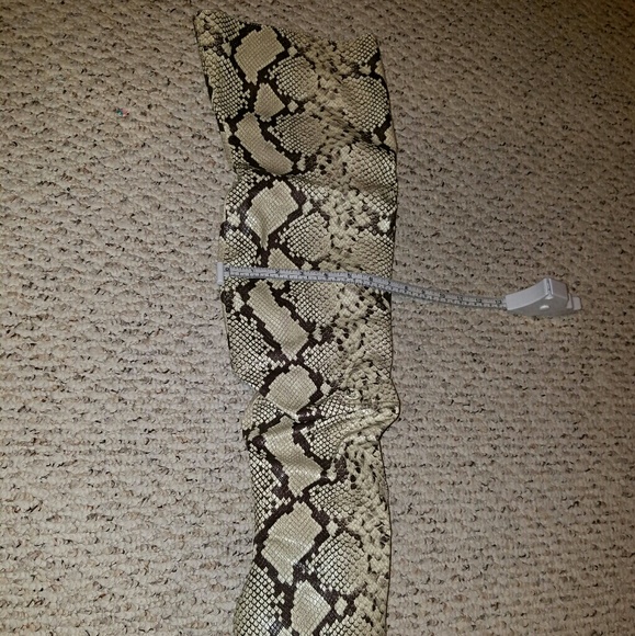 Faux Leather Snakeskin Thigh High Boots - Picture 5 of 6